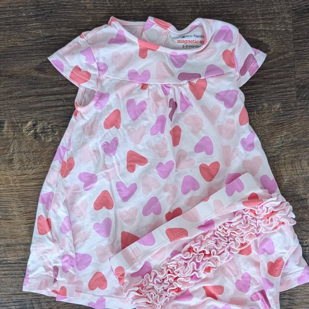 magnetic me little baby dress + diaper cover set 6-9 M